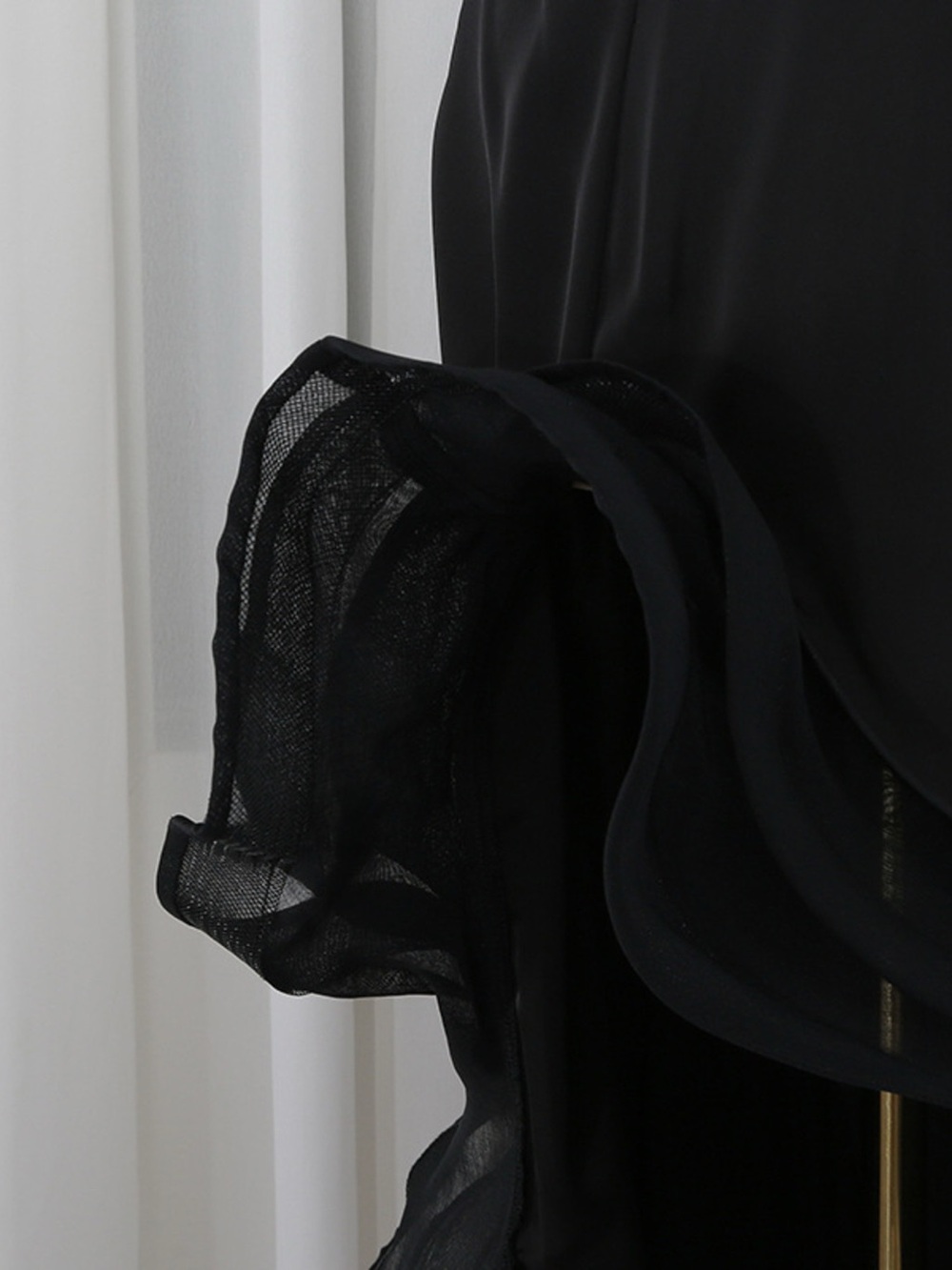 Spaghetti Strap Ruffle Slit Maxi Dress - Picture 14 of 16